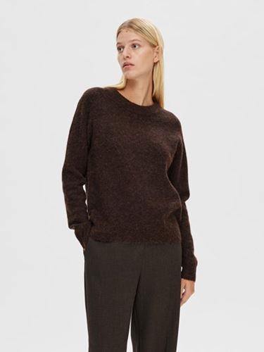 Tröjor/Koftor - Slflulu knit o-neck – java